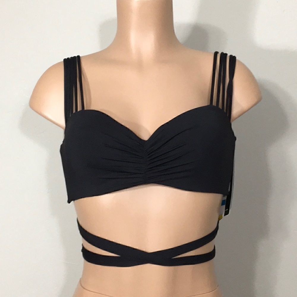 New. COCO REEF adjustable multi-way black Strappy bikini top. 32/34-C - Picture 13 of 13